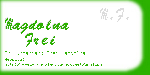 magdolna frei business card